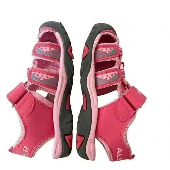 Aleader Pink Girl Outdoor Athletic Strap Closed Toe Hook & Loop Sandals SZ 9 - Picture 4 of 8
